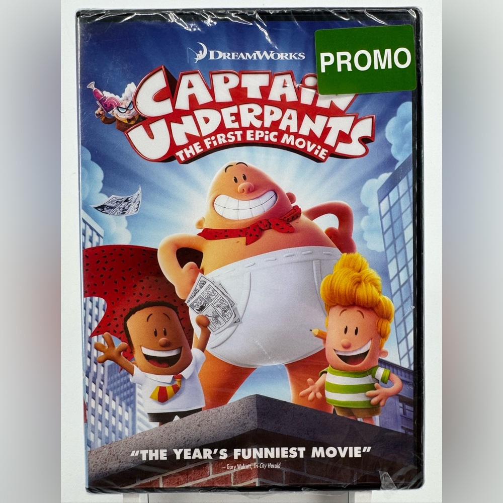 NWT. Captain Underpants on DVD.